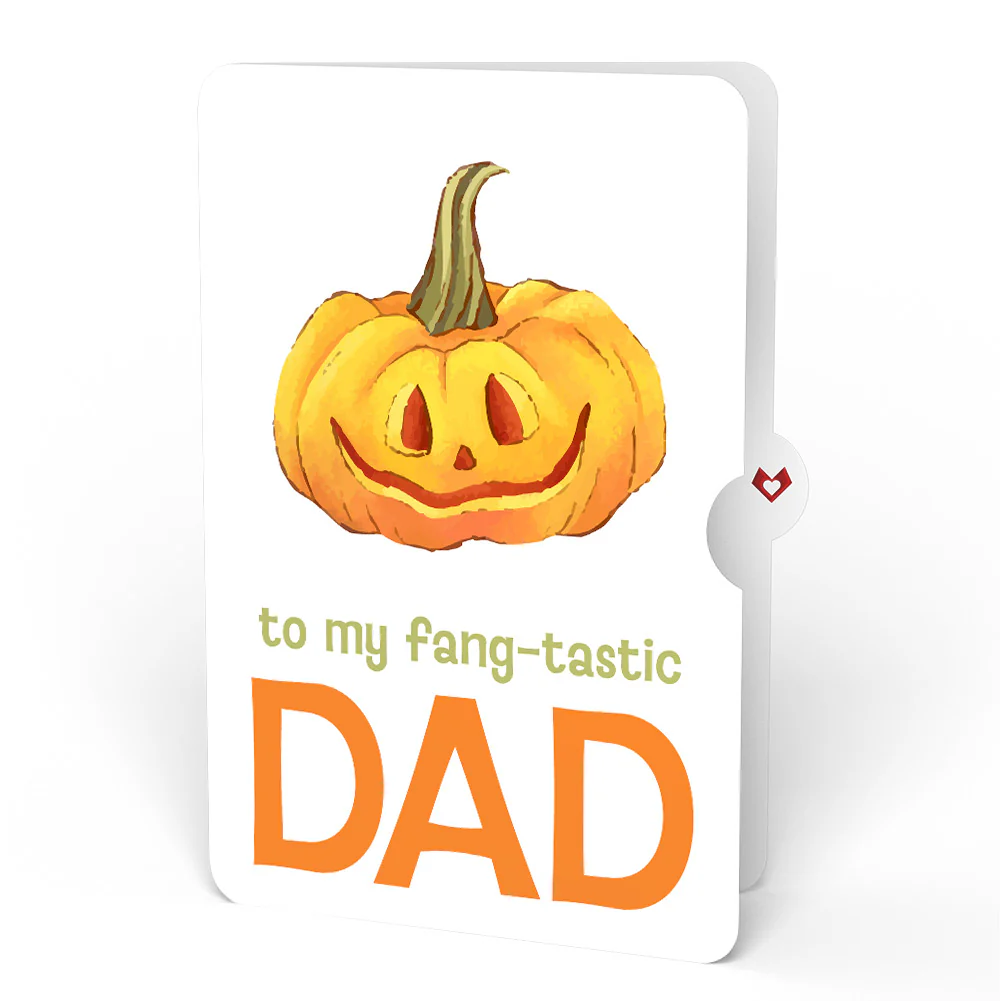 Happy Halloween Pumpkin Light-Up Pop-Up Card and Sentiment Set for Dad - Image 4