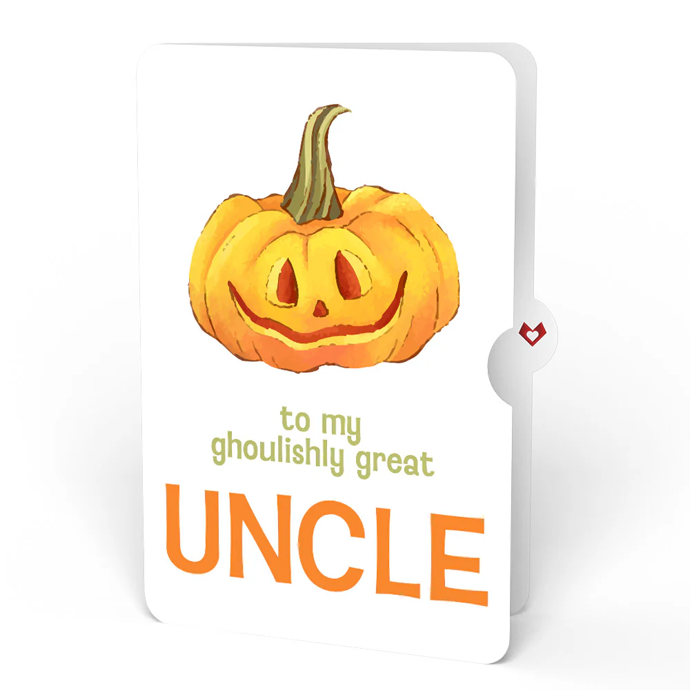 Happy Halloween Pumpkin Light-Up Pop-Up Card and Sentiment Set for Uncle - Image 4