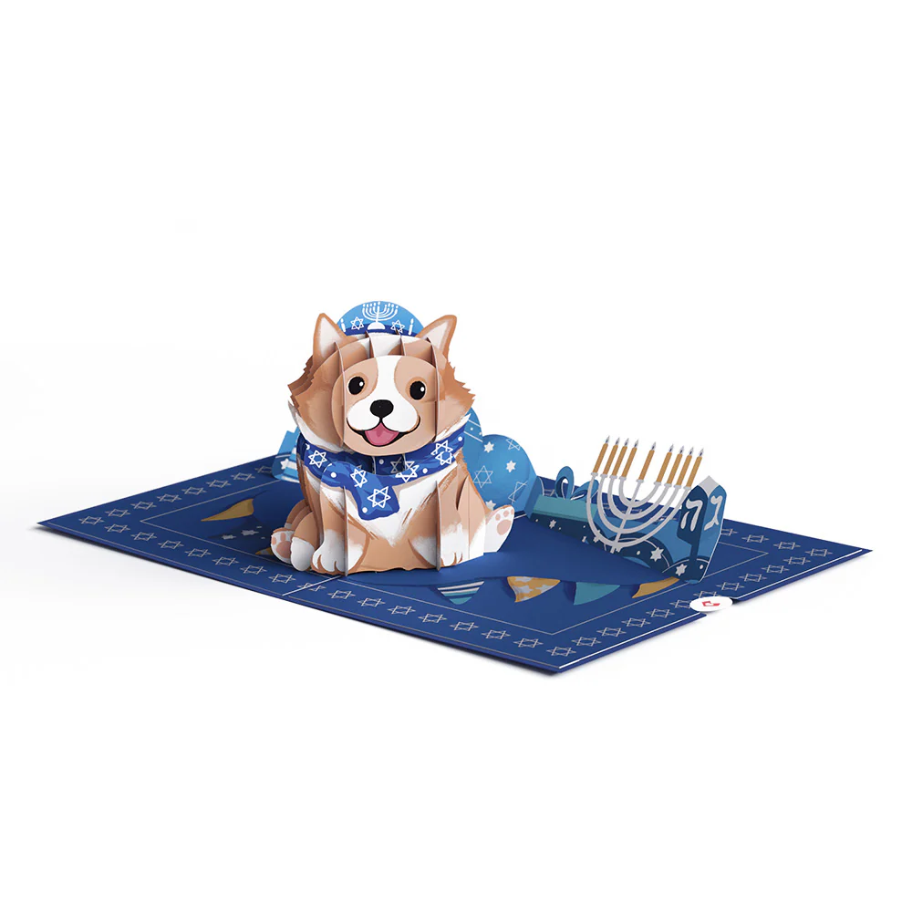 Happy Hanukkah Dog Pop-Up Card - Image 3