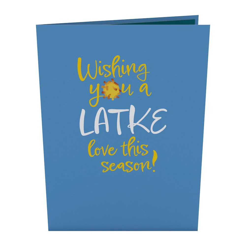 Happy Hanukkah Latkes Pop-Up Card - Image 4