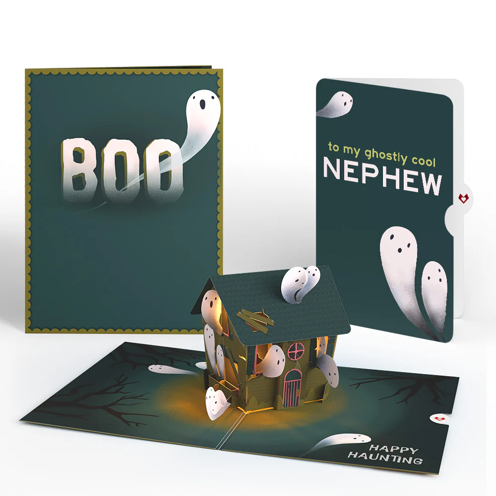 Happy Haunting Halloween Music and Lights Pop-Up Card and Sentiment Set for Nephew