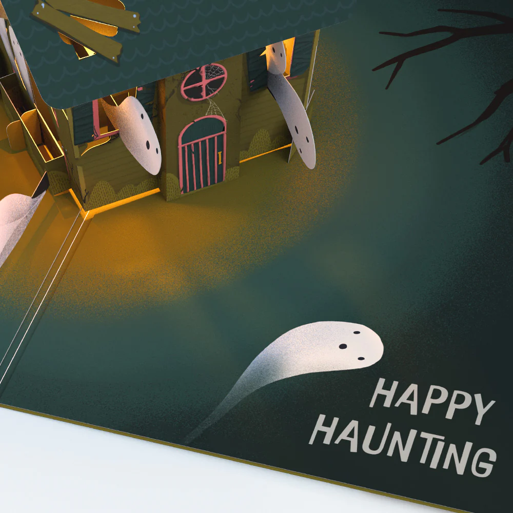Happy Haunting Music and Lights Pop-Up Card - Image 4