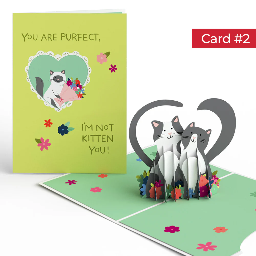 Happy Meowentine’s Day Cat 4-in-1 Nesting Card - Image 5