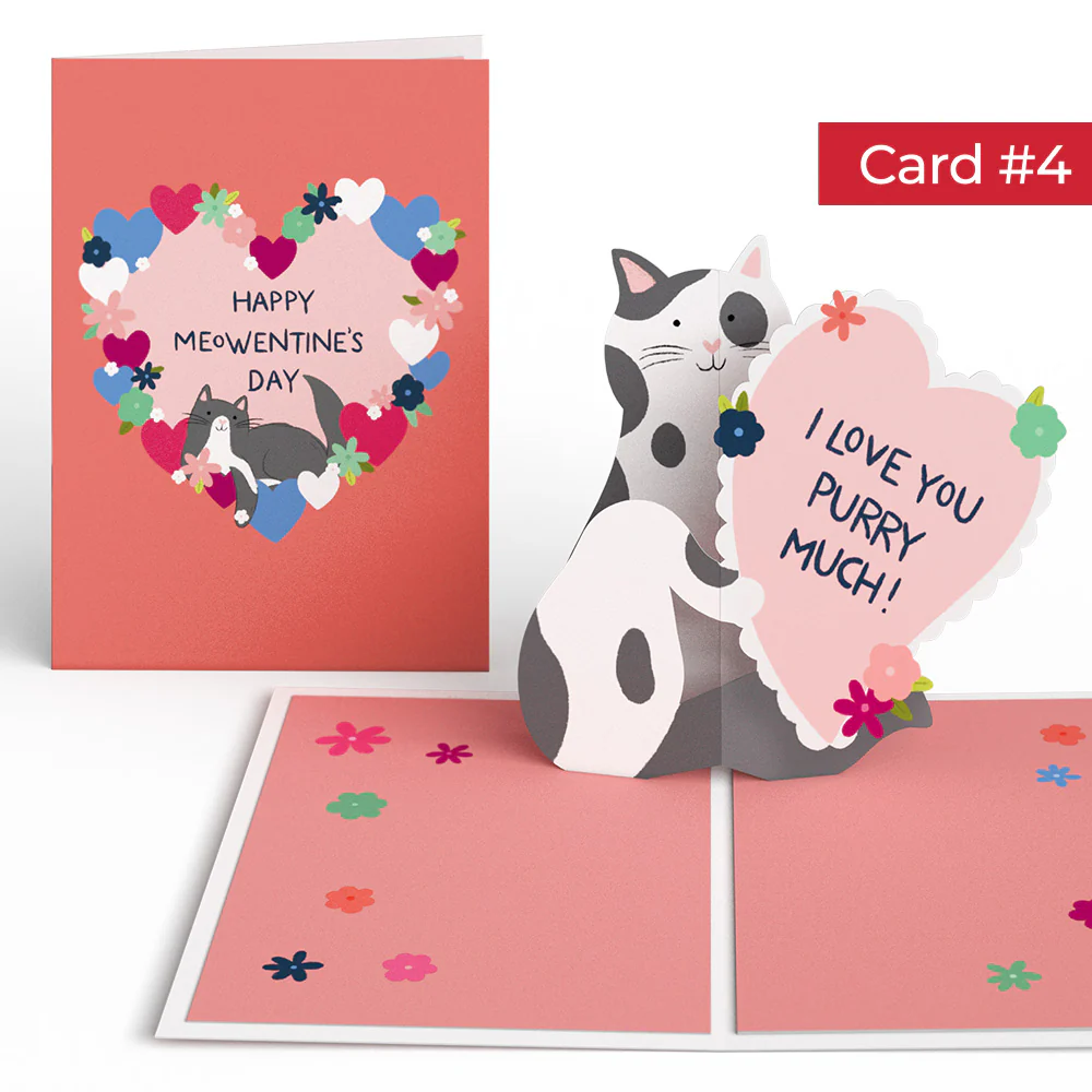 Happy Meowentine’s Day Cat 4-in-1 Nesting Card - Image 9