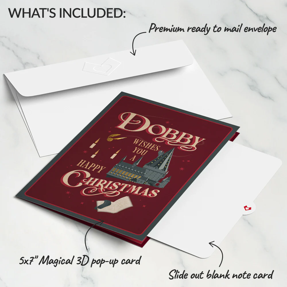 Harry Potter™ Dobby™ Christmas Pop-Up Card - Image 6