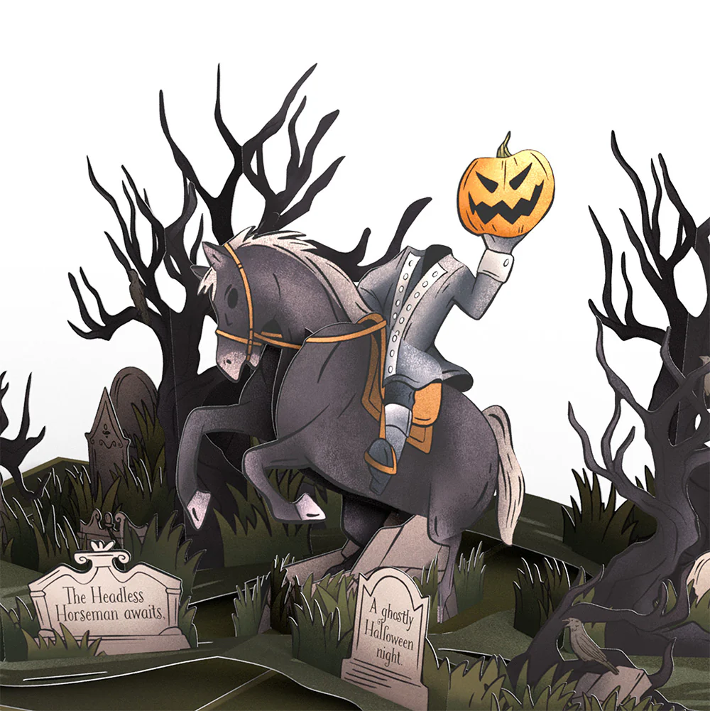 Headless Horseman Halloween Pop-Up Card and Sentiment Set for Godchild - Image 3