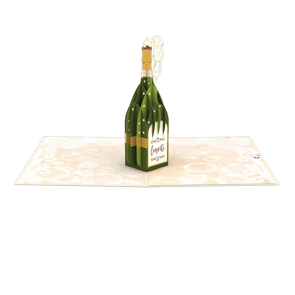 Here's to You Champagne Pop-Up Card - Image 3