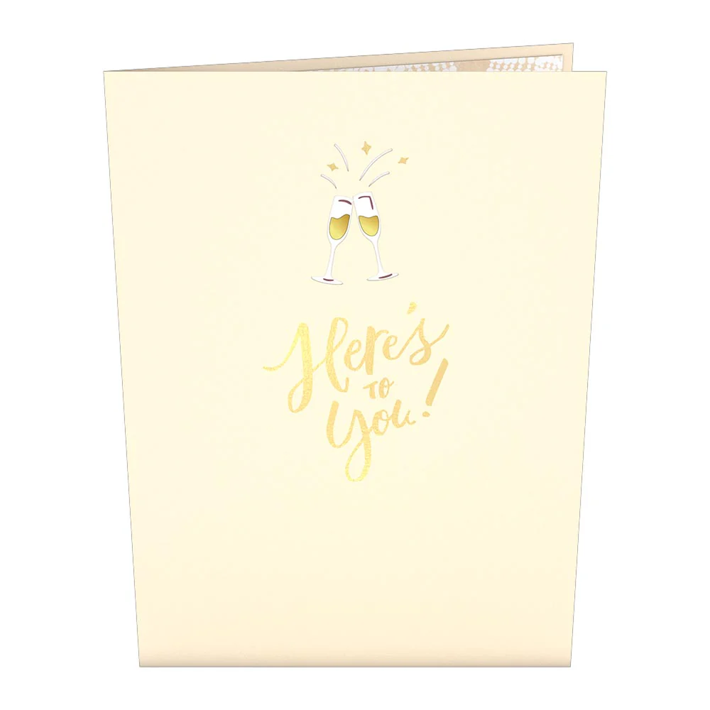 Here's to You Champagne Pop-Up Card - Image 4