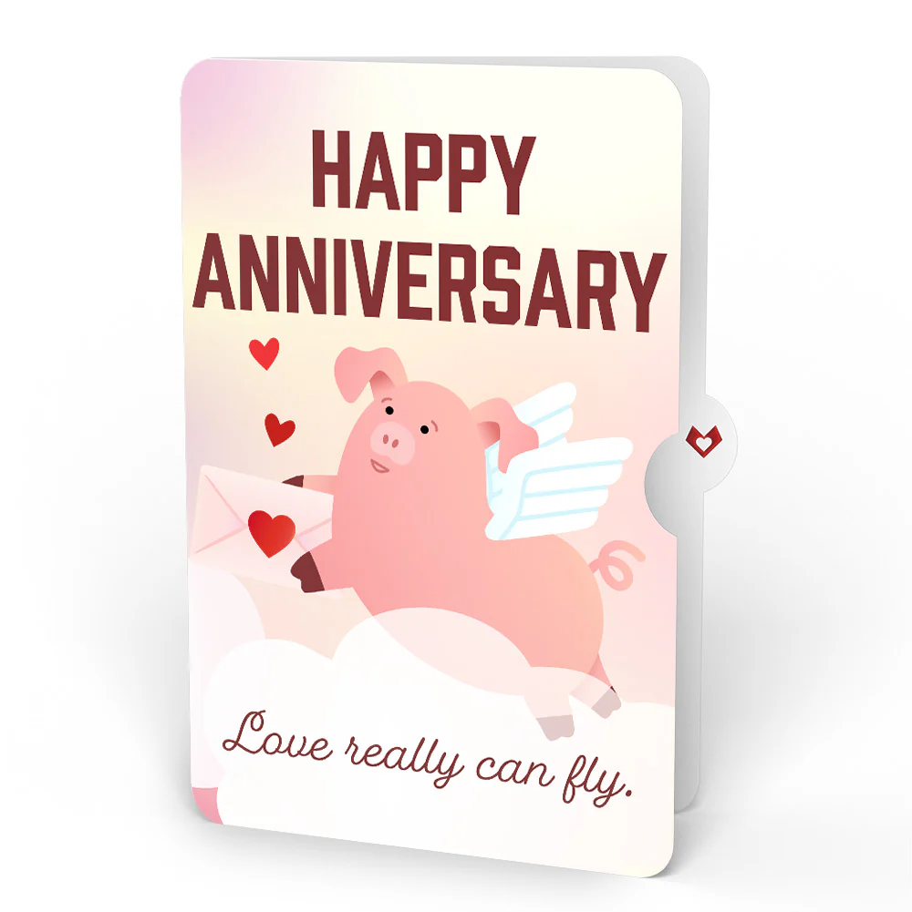 Hogs and Kisses Anniversary Music and Light Pop-Up Card and Sentiment Set - Image 4