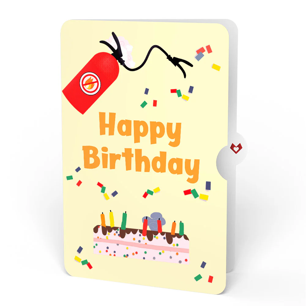 Holy Smokes You're Old Birthday Pop-Up Card and Fire Extinguisher Sentiment Set - Image 4