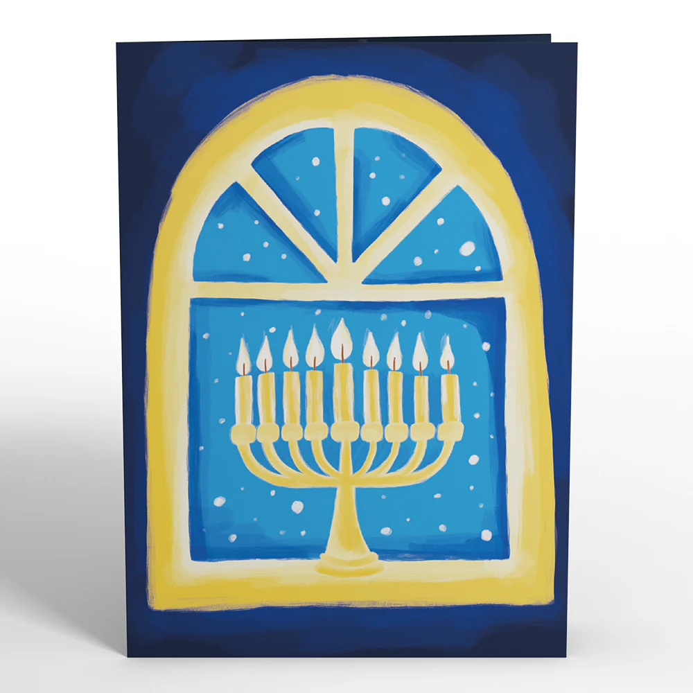Home for Hanukkah Light-Up Pop-Up Card - Image 6