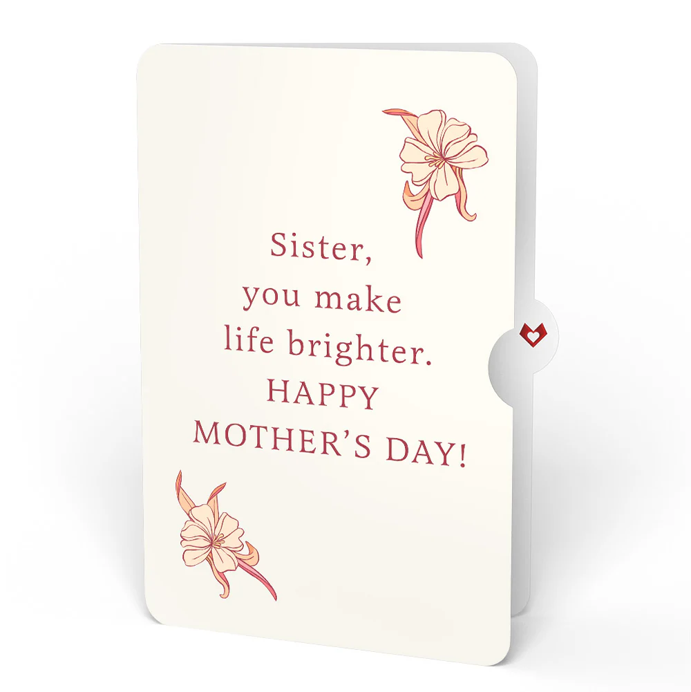 Home Is Where Mom Is Mother's Day Light-Up Pop-Up Card and Sentiment Set for Sister - Image 4