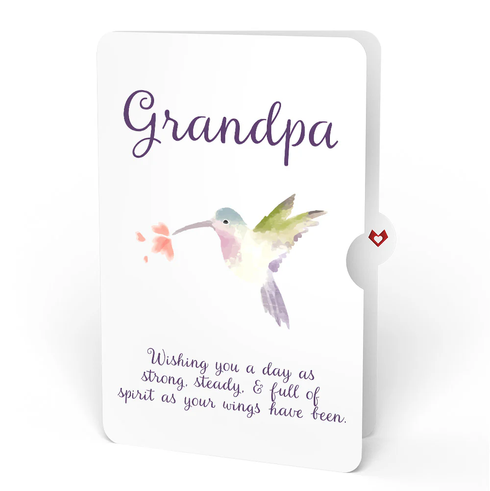 Hummingbird Birthday Pop-Up Card and Sentiment Set for Grandfather - Image 4