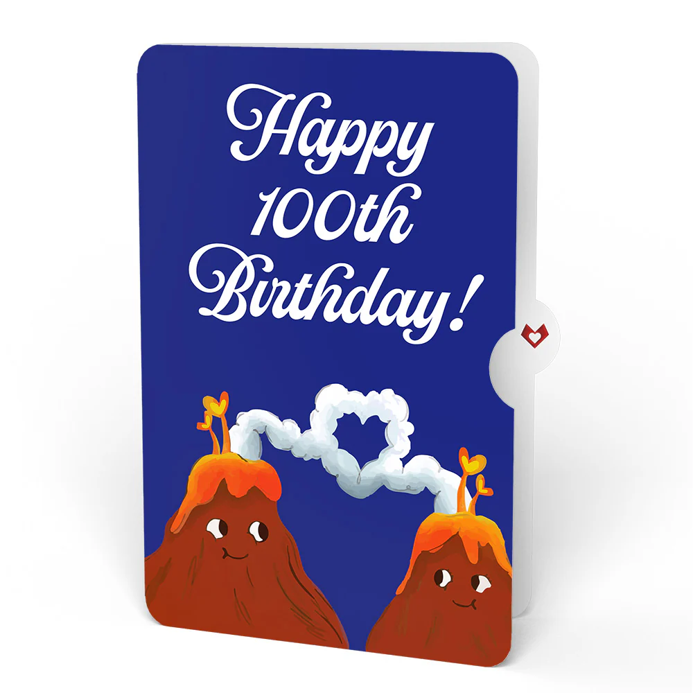 I Lava You 100th Birthday Light-Up Pop-Up Card and Sentiment Set - Image 4