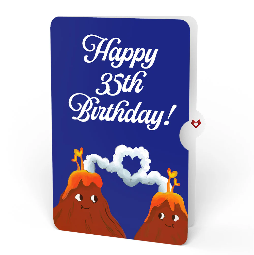 I Lava You 35th Birthday Pop-Up Card and Sentiment Set - Image 4