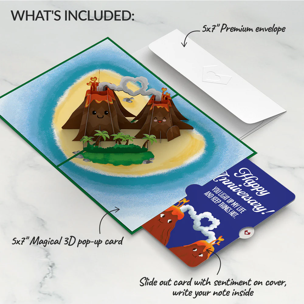 I Lava You Anniversary Pop-Up Card and Sentiment Set - Image 2