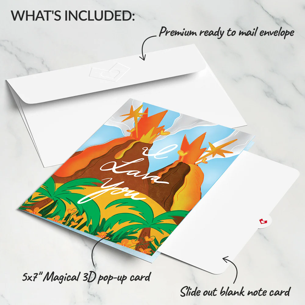 I Lava You Light-Up Pop-Up Card - Image 6