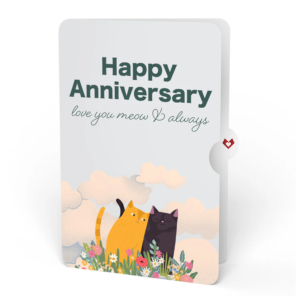 I Love Mew Cats Anniversary Pop-Up Card and Lovey Cats Love You Meow Sentiment Set - Image 4