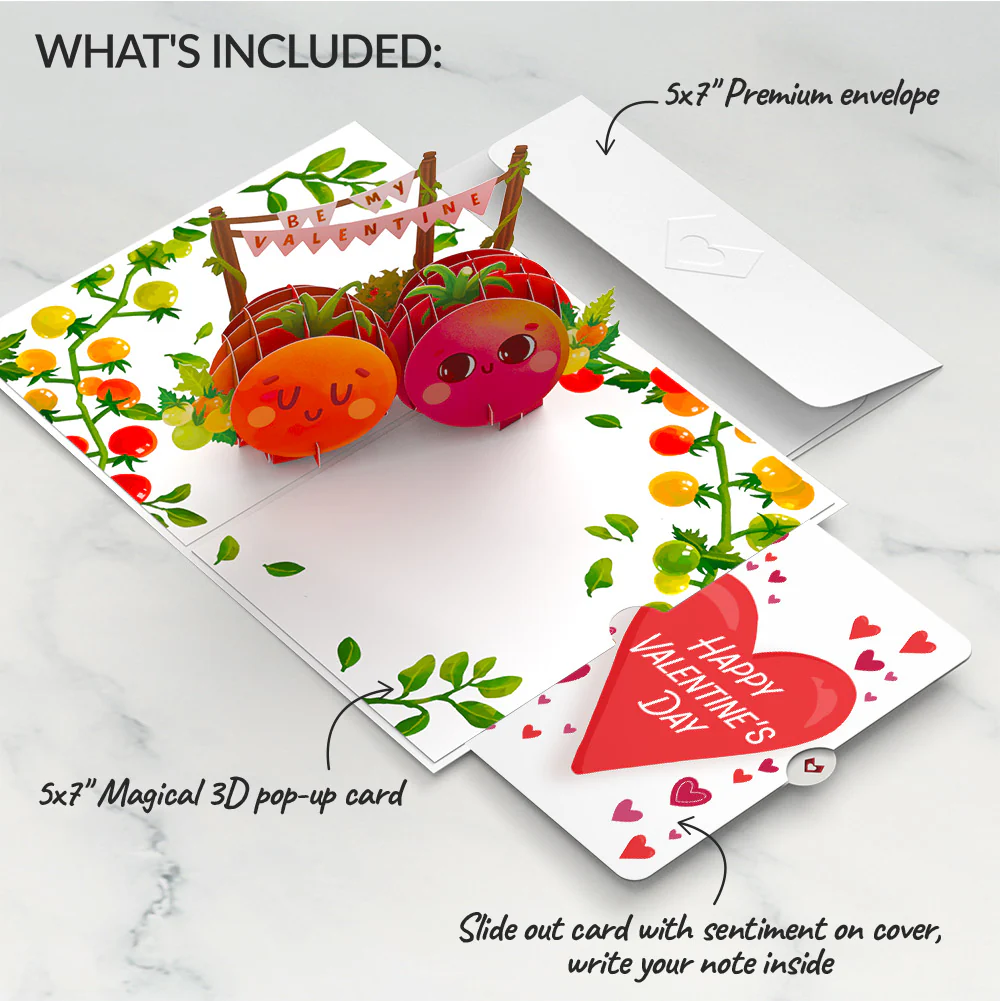I Love You From Head To-Ma-Toes Valentine Pop-Up Card and Big Sweet Heart Sentiment Set - Image 2