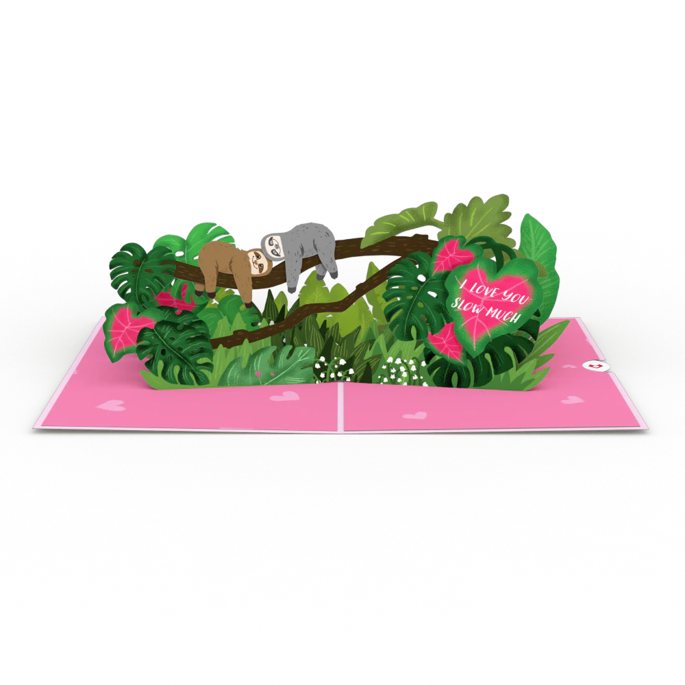 I Love You Sloths Pop-Up Card - Image 3