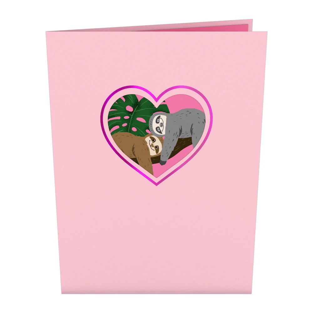I Love You Sloths Pop-Up Card - Image 4