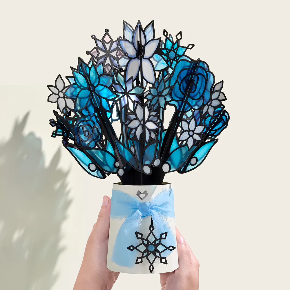 Icy Snowflake HeartFelt Charm Card™ & Suncatcher Bouquet Bundle - Image 7