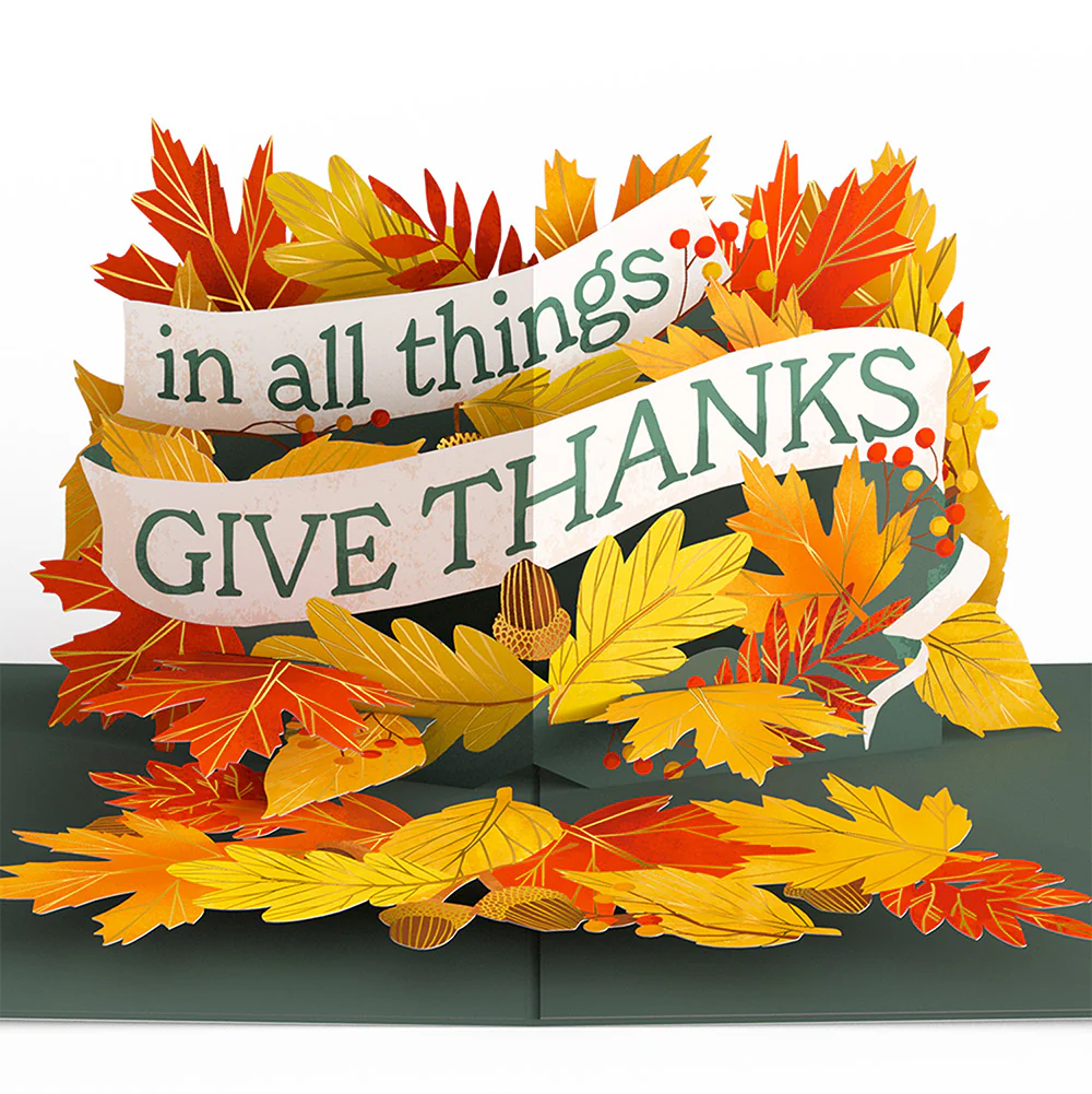 In All Things, Give Thanks Birthday Pop-Up Card and Sentiment Set - Image 3