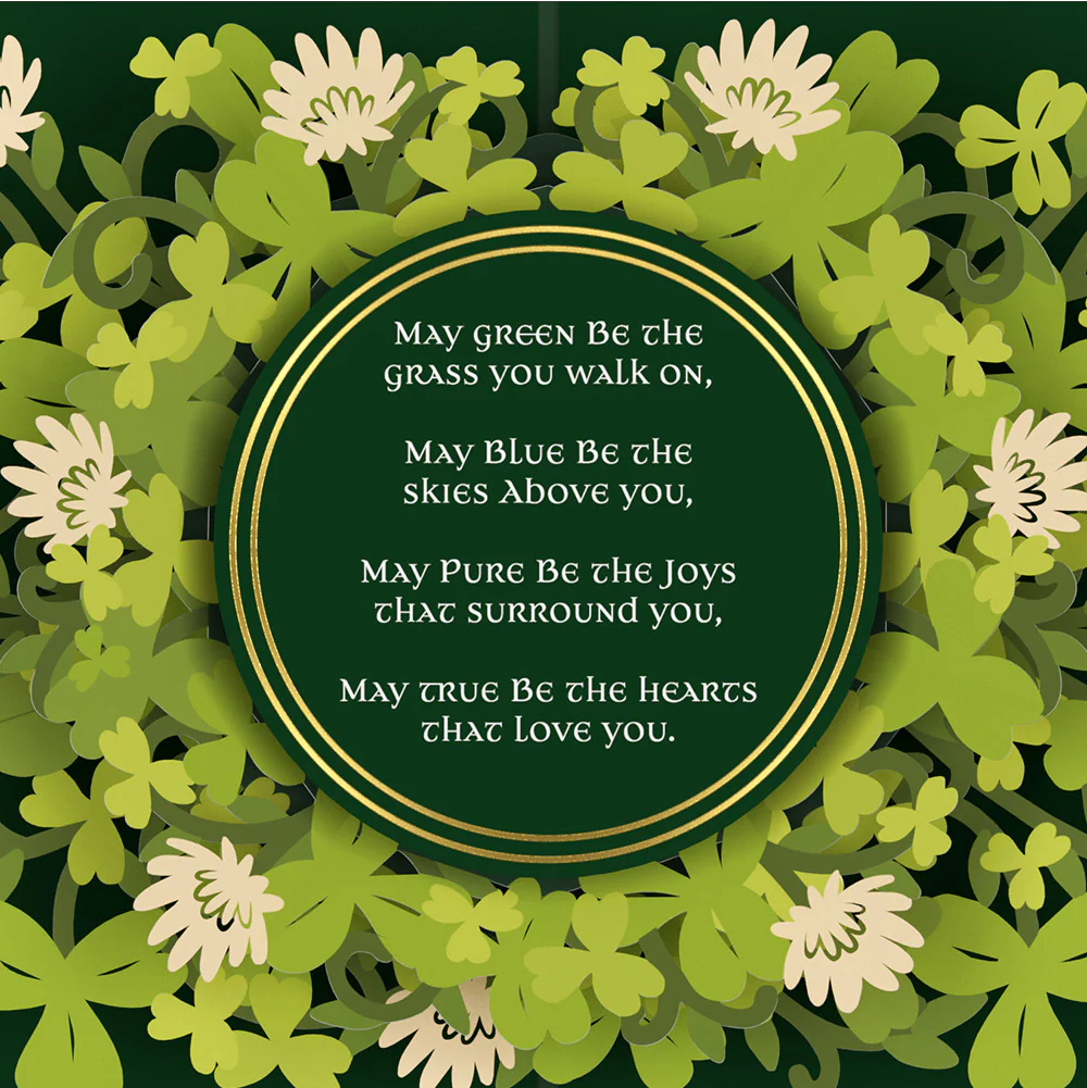 Irish Blessing Birthday Pop-Up Card and Sentiment Set - Image 3