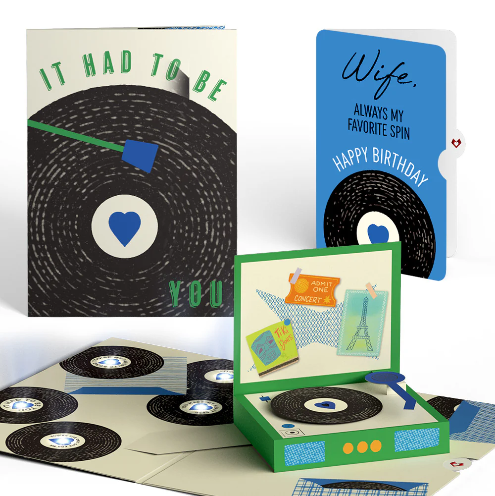 It Had to Be You Birthday Music and Lights Pop-Up Card and Sentiment Set for Wife