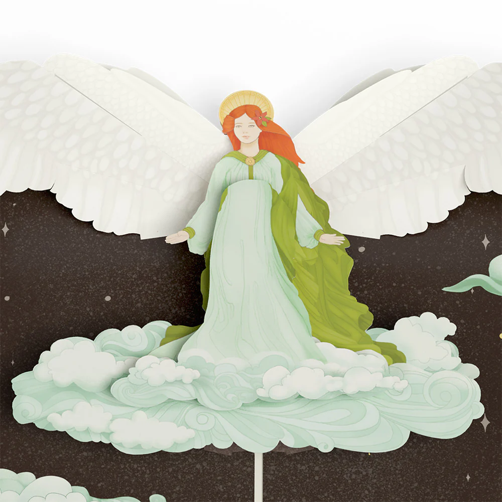 Joy to the World Christmas Angel Pop-Up Card and Nativity Love Sentiment Set - Image 3