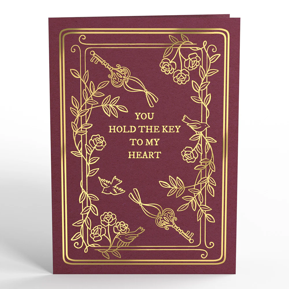 Key To My Heart Anniversary Pop-Up Card - Image 4