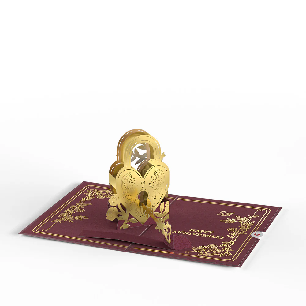 Key To My Heart Anniversary Pop-Up Card - Image 6
