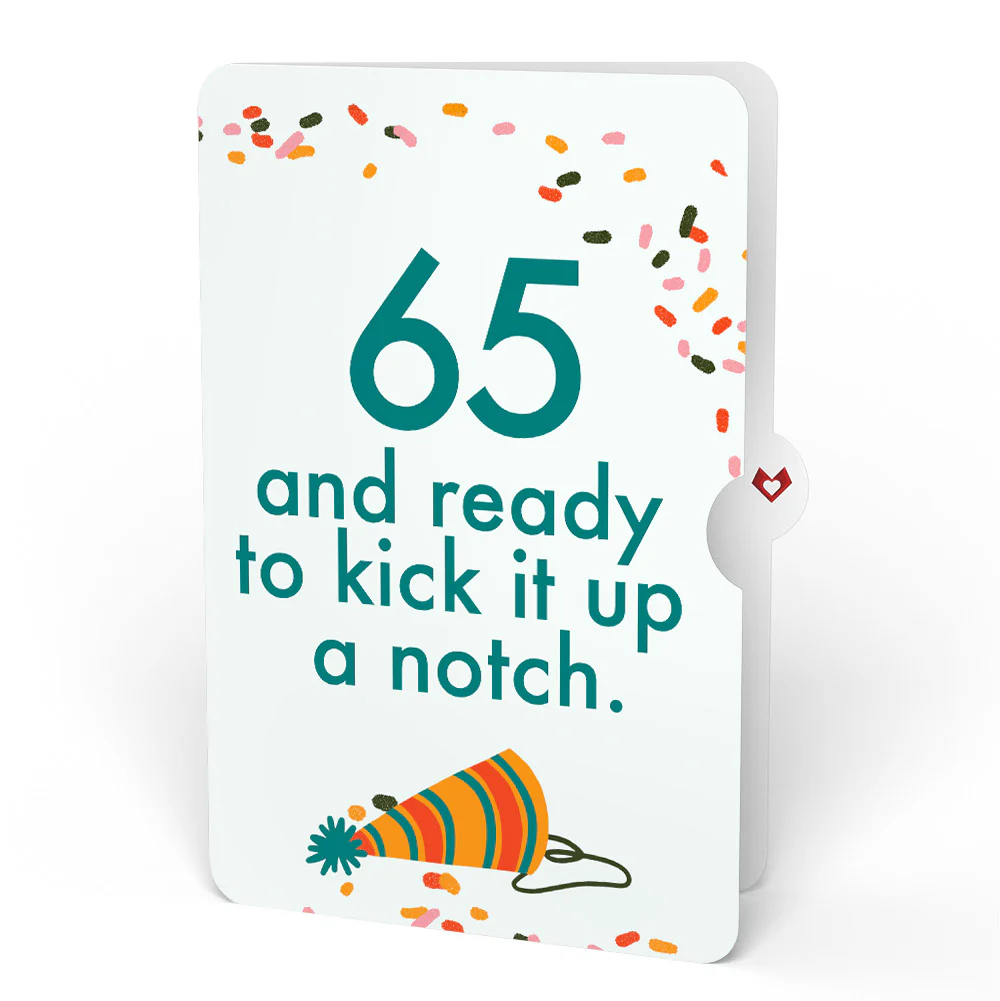 Kick Ass Birthday Pop-Up Card and 65th Kick It Up Sentiment Set - Image 4