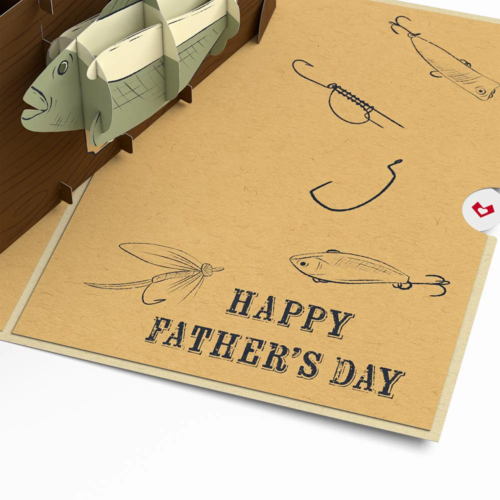 Kick-Bass Dad Father's Day Pop-Up Card & Bouquet Bundle - Image 3