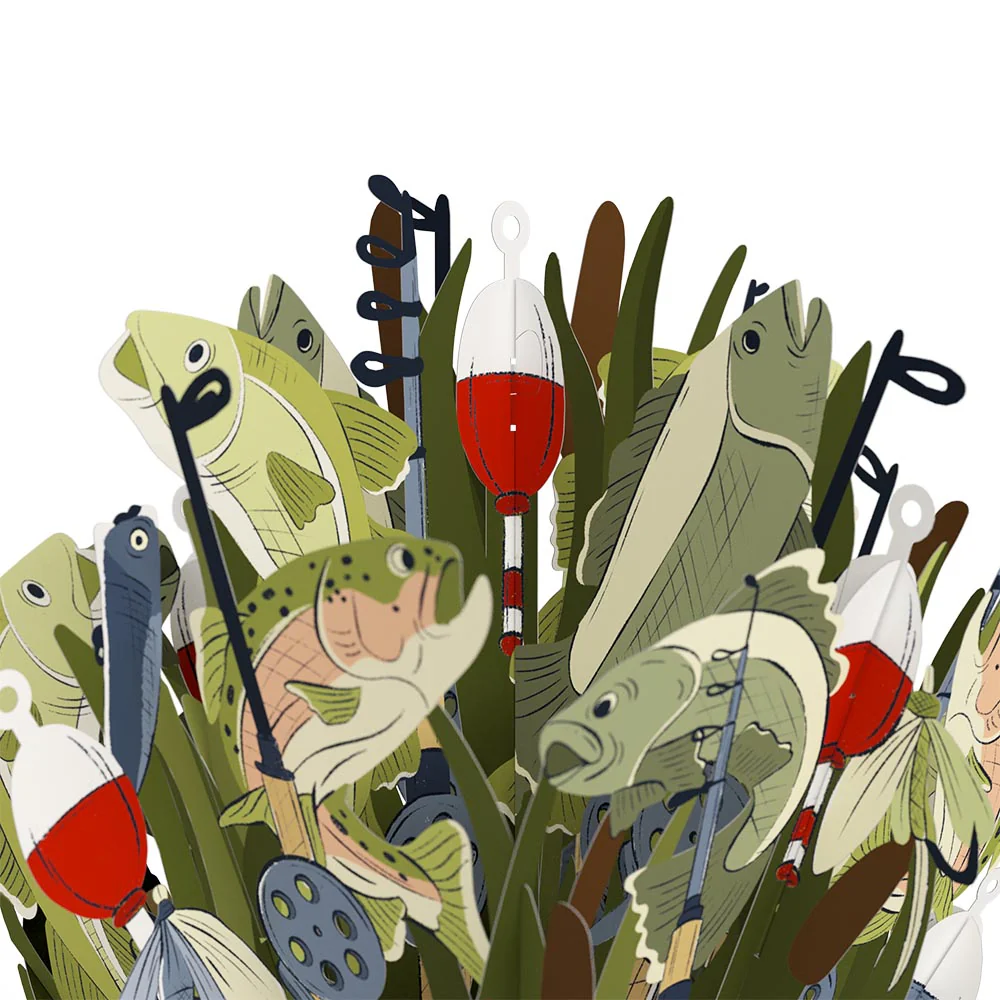 Kick-Bass Dad Father's Day Pop-Up Card & Bouquet Bundle - Image 6