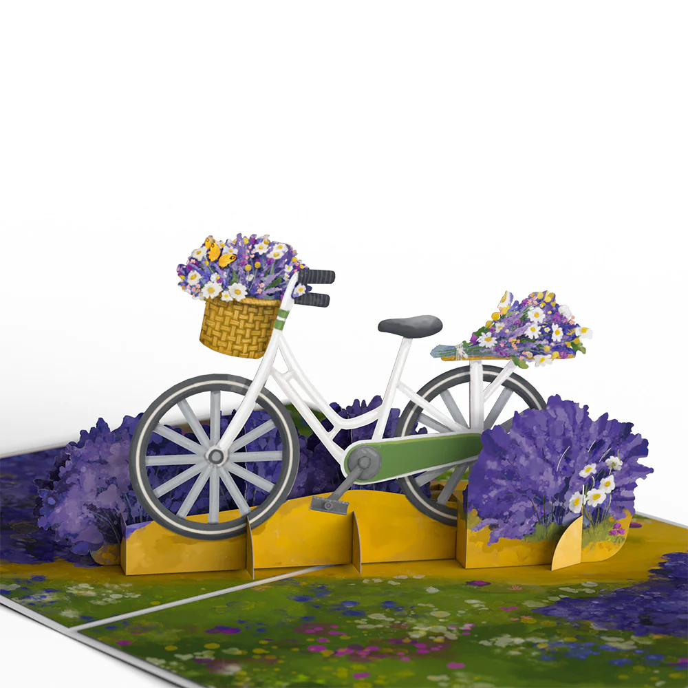 Lavender Bicycle Birthday Pop-Up Card and The original YOU Sentiment Set - Image 3