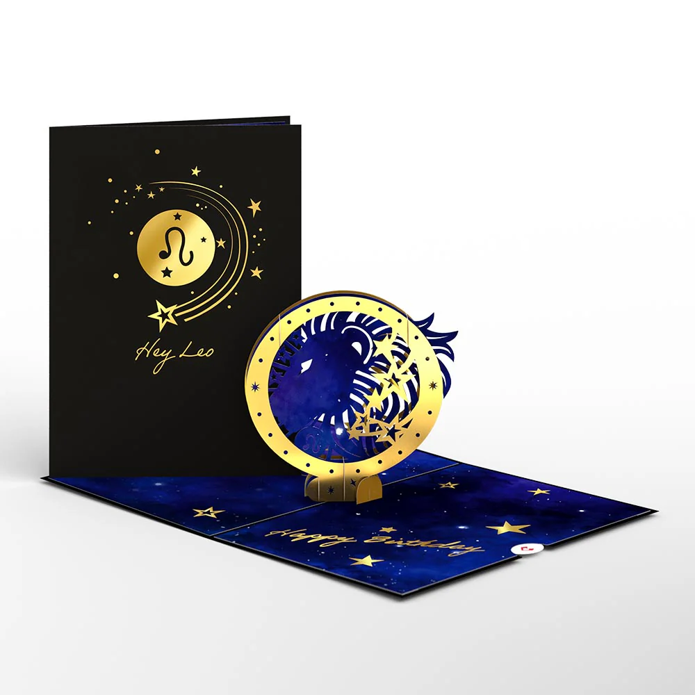 Leo Zodiac Birthday Pop-Up Card - Image 8