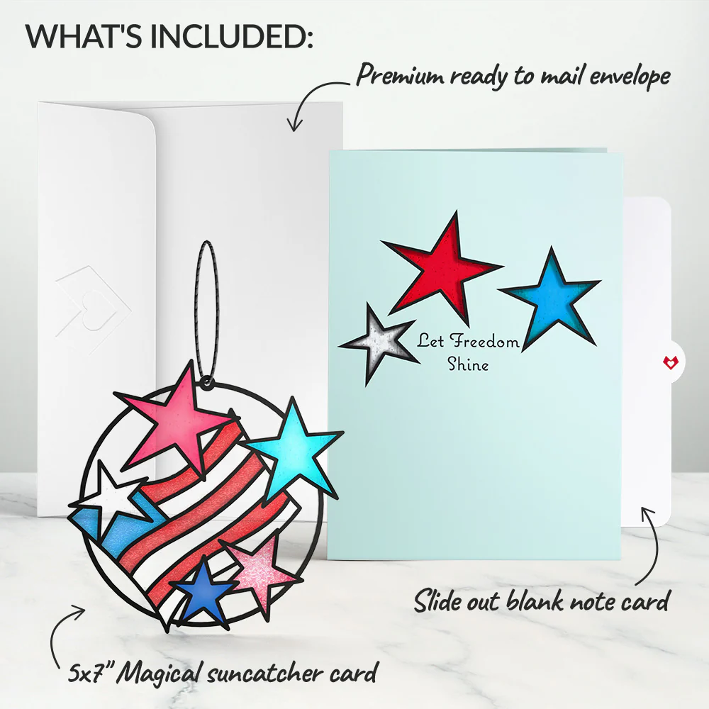 Let Freedom Shine Suncatcher Card - Image 6