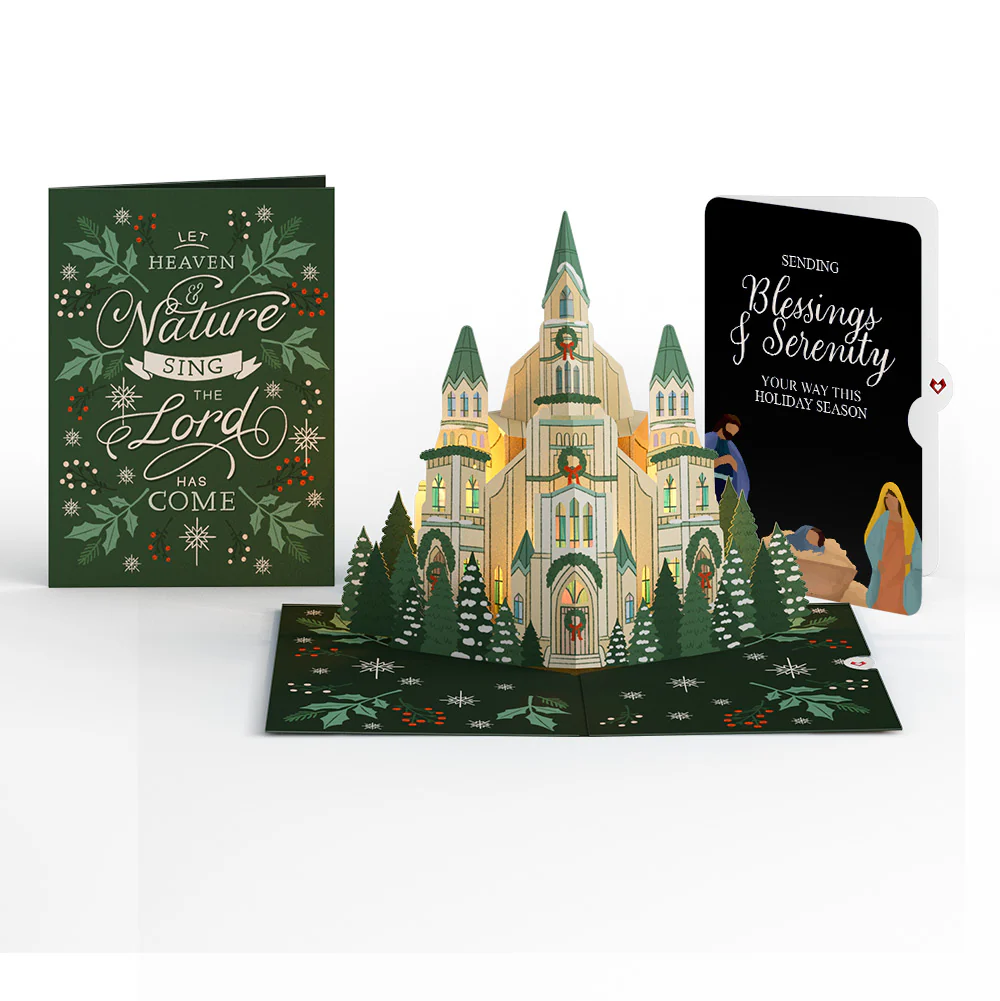 Let Heaven & Nature Sing Christmas Music and Lights Pop-Up Card and Nativity Blessings & Serenity Sentiment Set