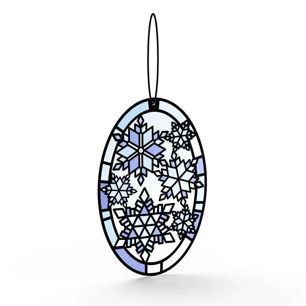 Let It Snow Snowflakes Winter Suncatcher Card and Sentiment Set for Daughter - Image 3