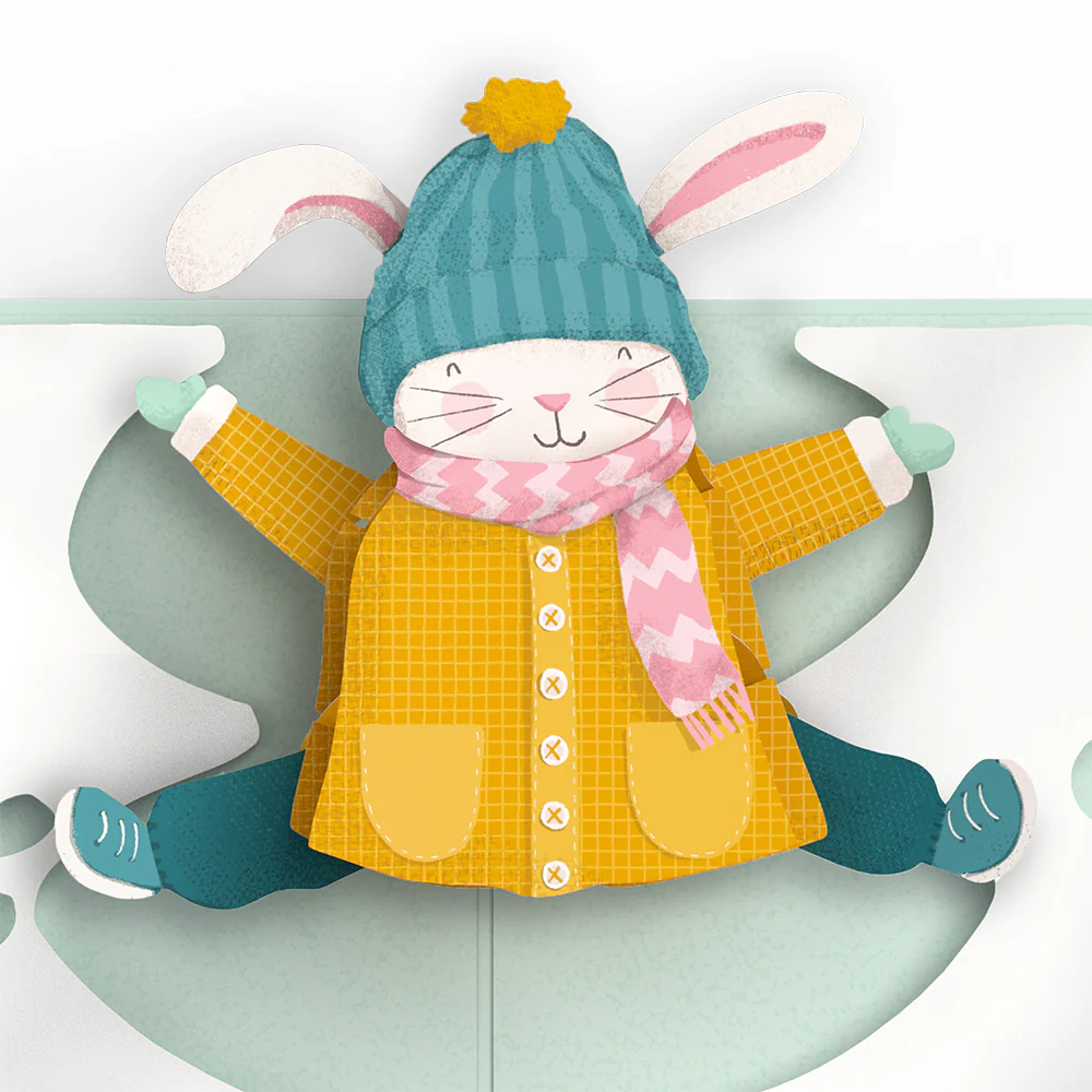Let It Snow Winter Bunny Pop-Up Card - Image 2
