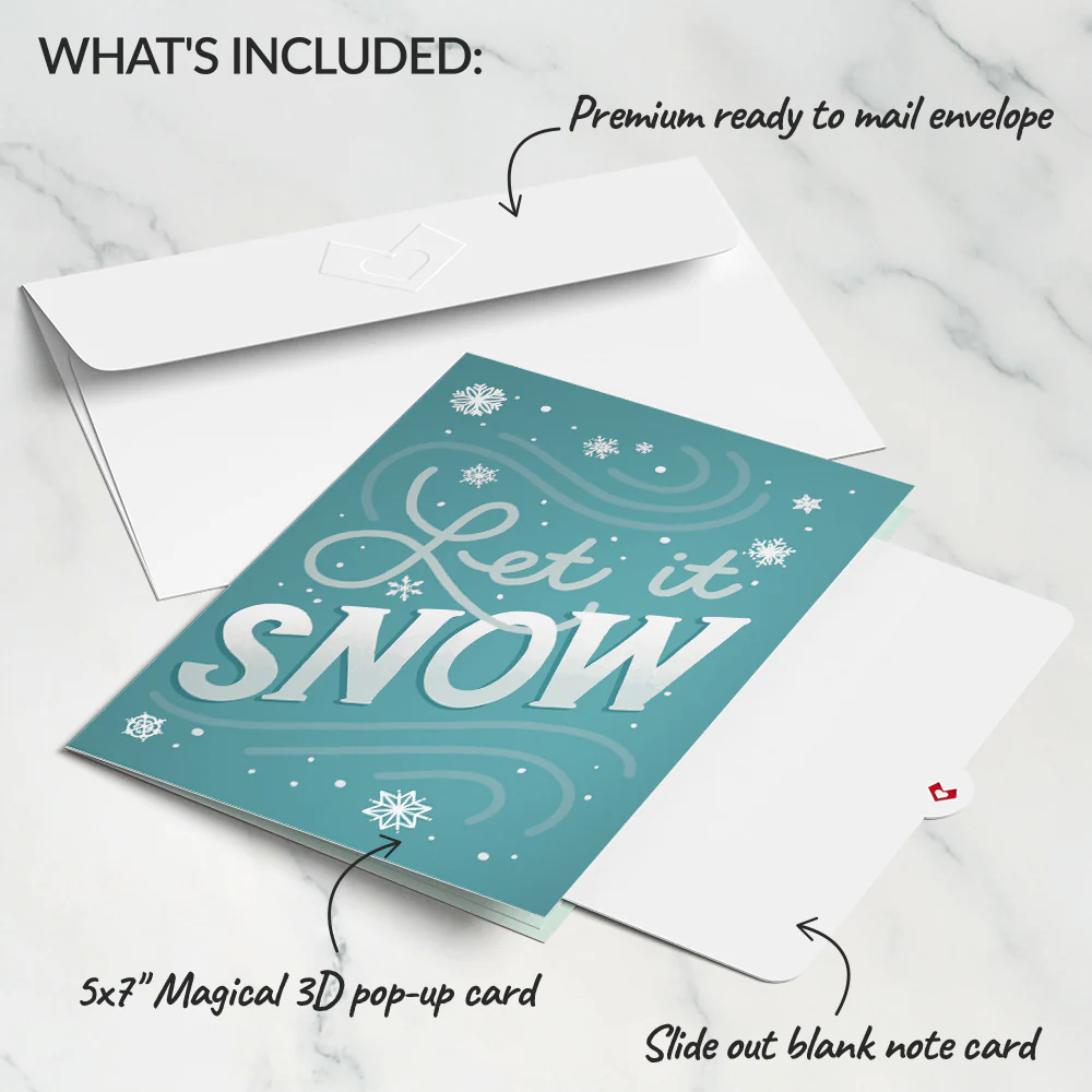 Let It Snow Winter Bunny Pop-Up Card - Image 5