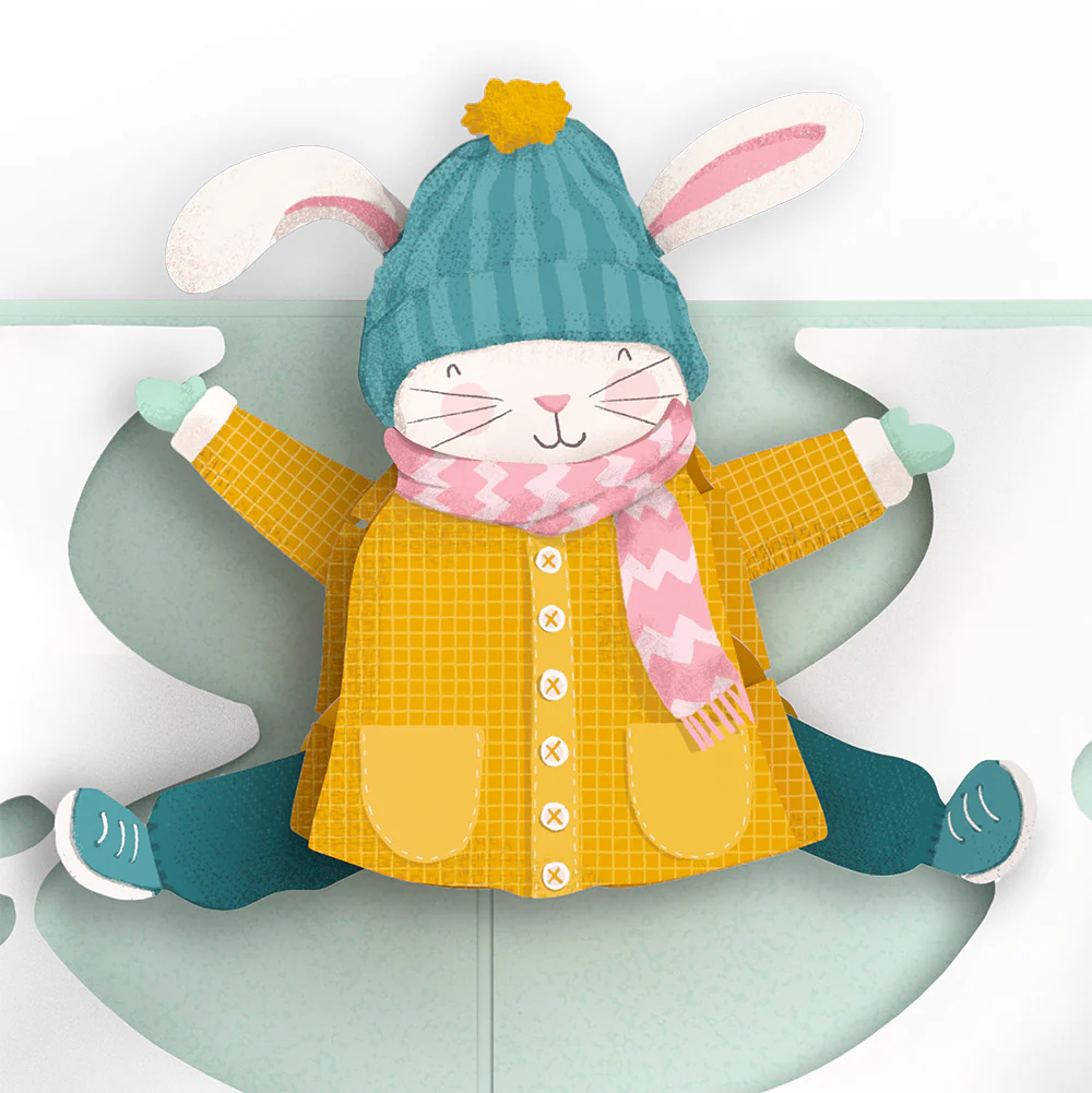Let It Snow Winter Bunny Pop-Up Card and Sentiment Set for Mom - Image 3