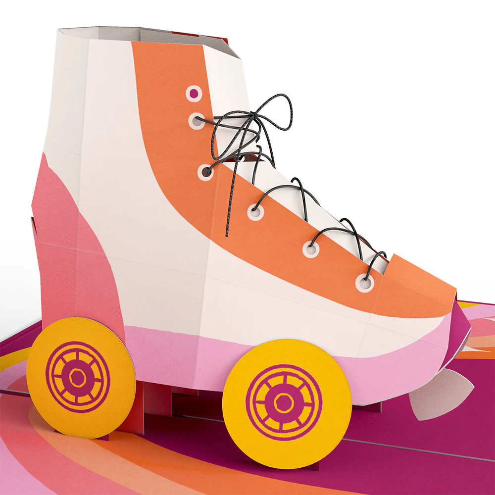 Let the Good Times Roll Roller Skate Valentine’s Day Pop-Up Card and Sentiment Set for Wife - Image 3