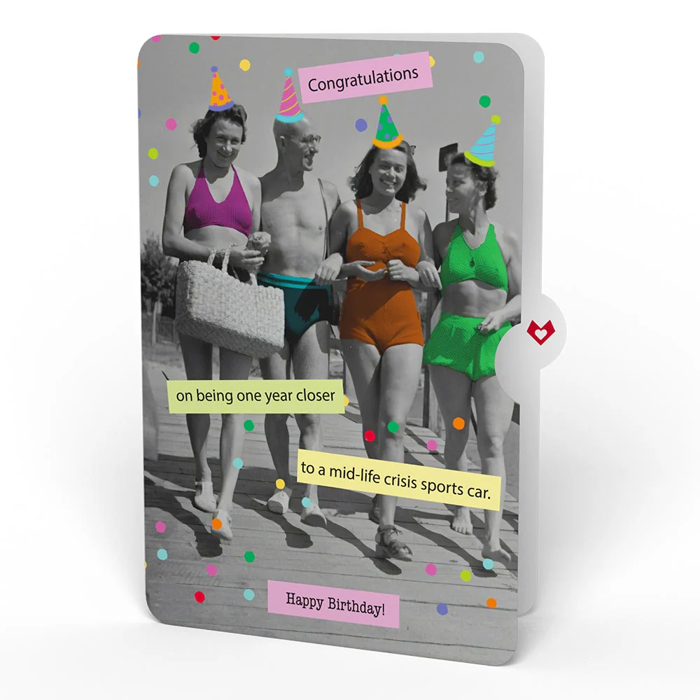 Let's Celebrate Birthday Pop-Up Card and A Mid-life Crisis Sports Car Sentiment Set - Image 4