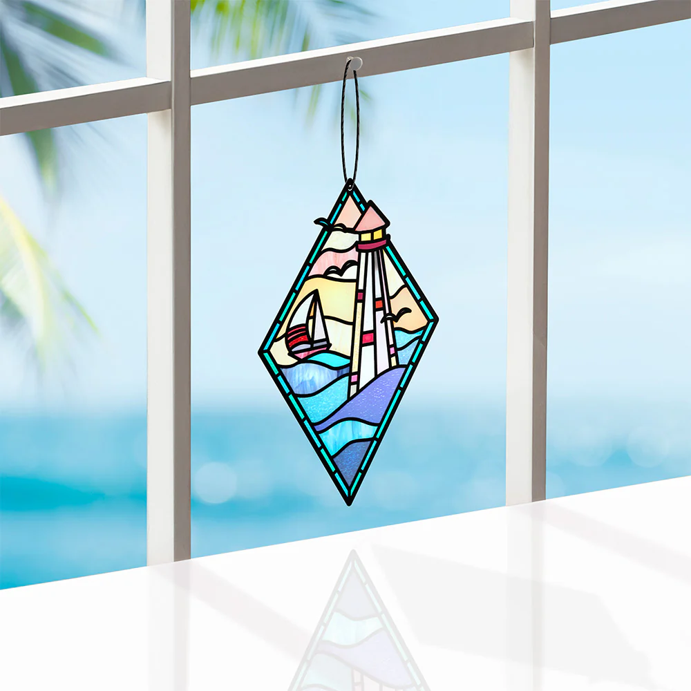 Lighthouse Suncatcher Card