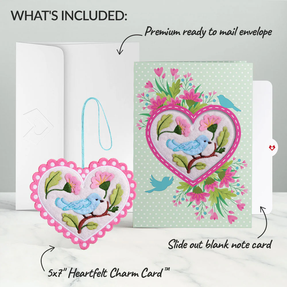 Lively Bluebird HeartFelt Charm Card™ - Image 8