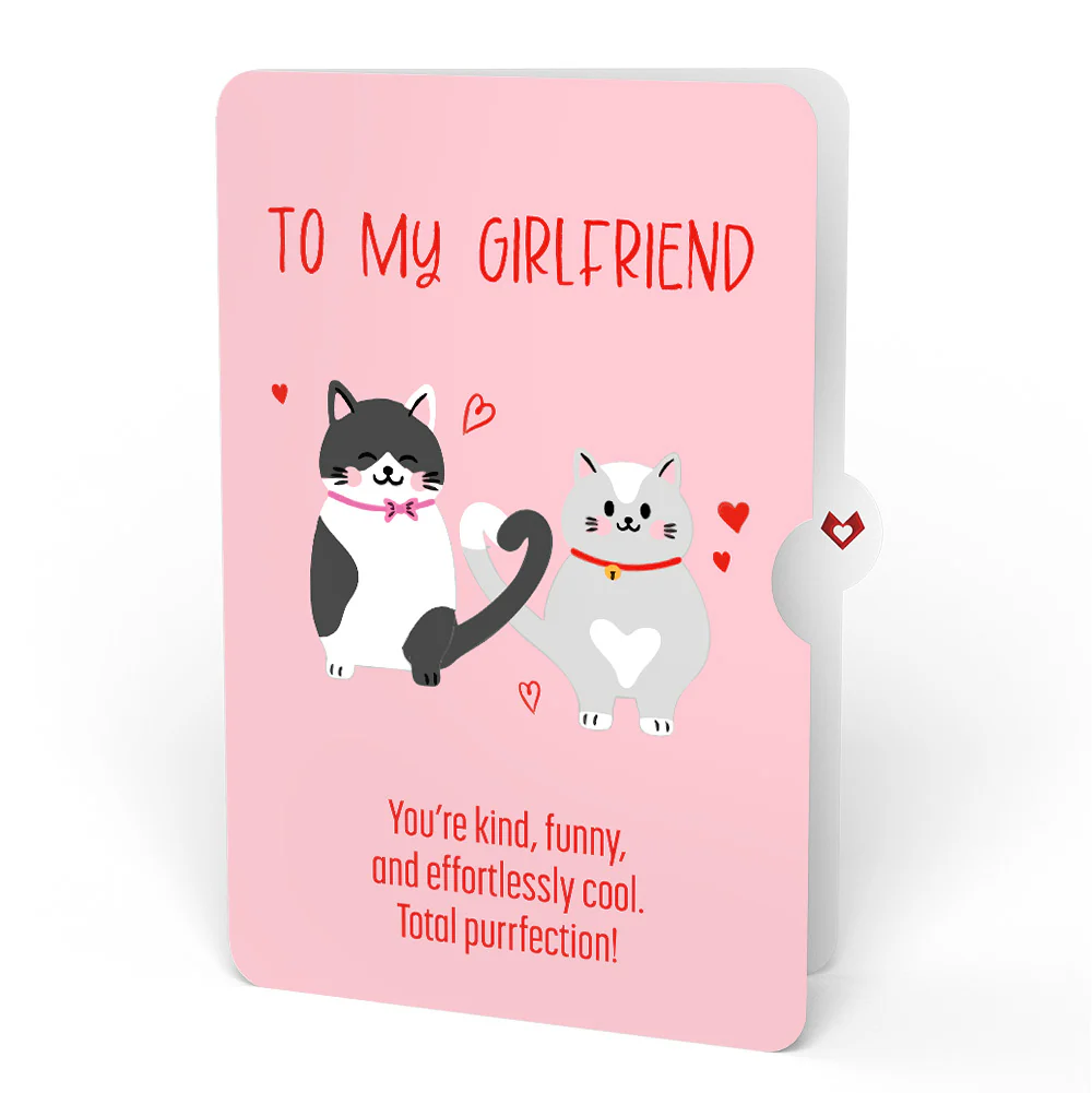 Love Cats Pop-Up Card and Sentiment Set for Girlfriend - Image 4