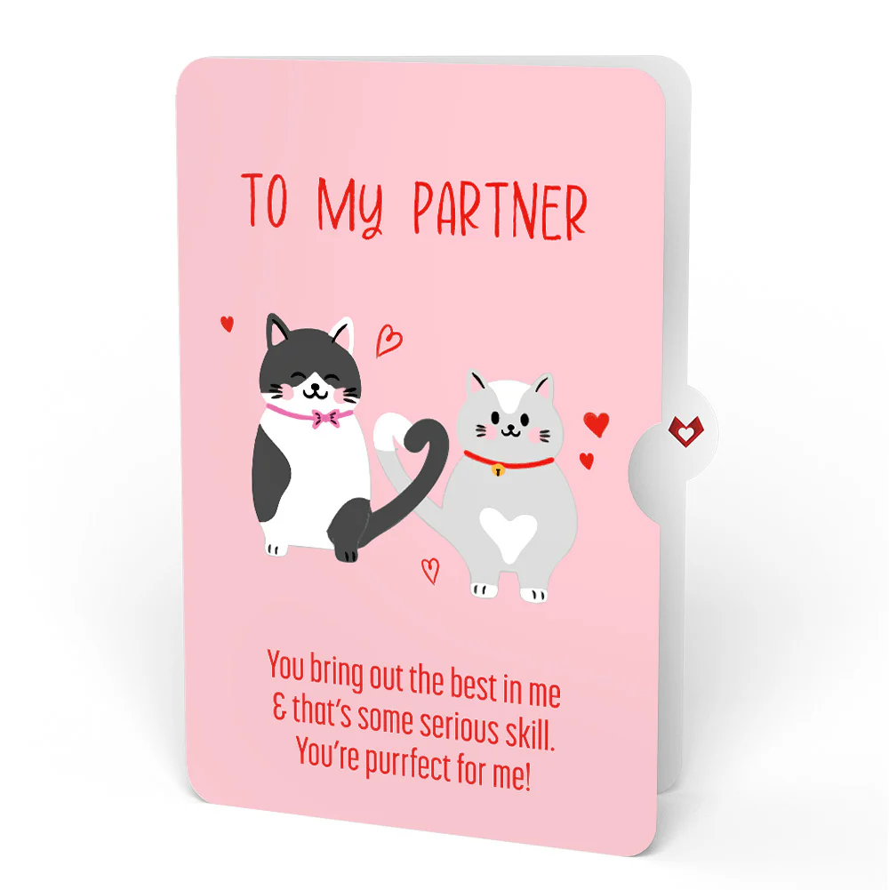 Love Cats Pop-Up Card and Sentiment Set for Partner - Image 4