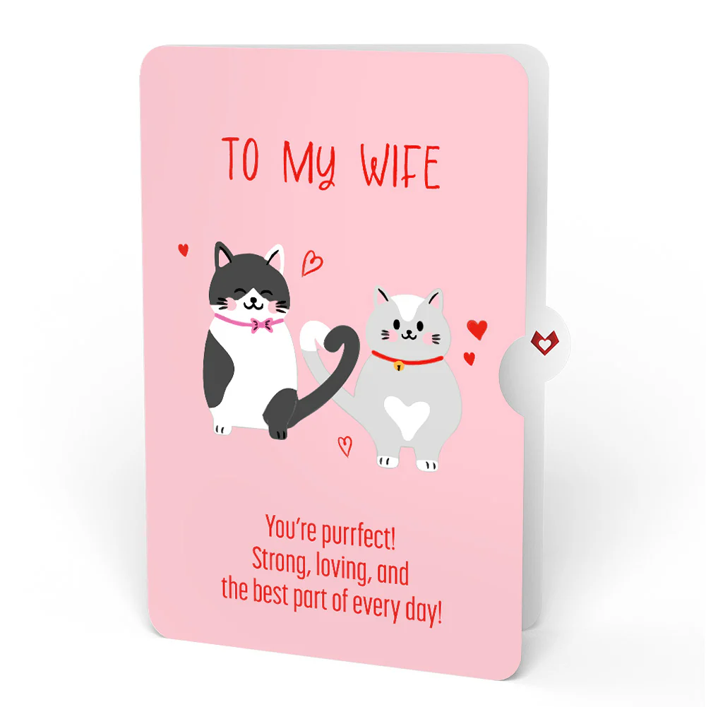 Love Cats Pop-Up Card and Sentiment Set for Wife - Image 4